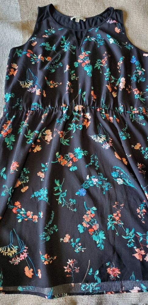 Hawthorn black floral dress